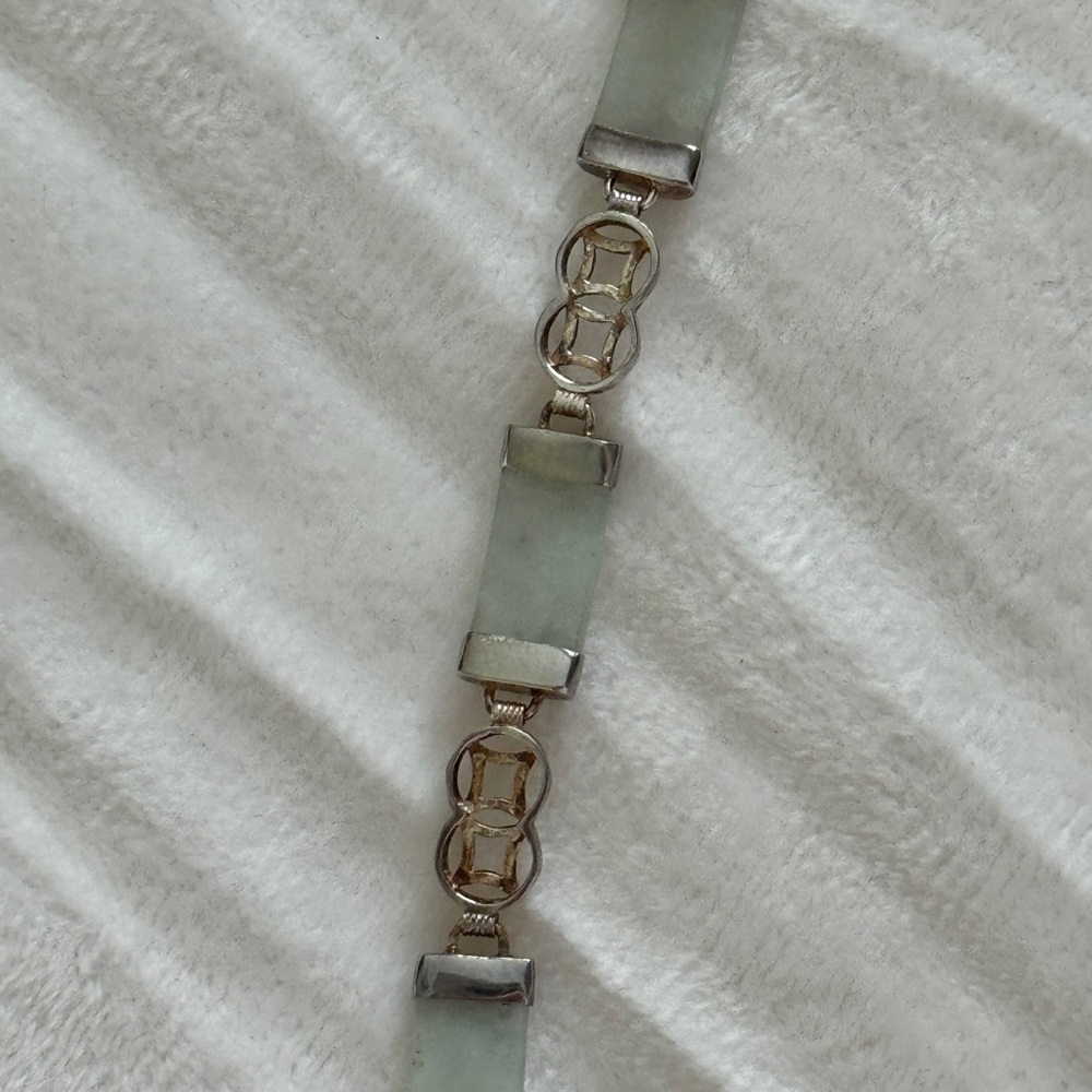 Vintage Jade Tennis Bracelet - Picture 10 of 12